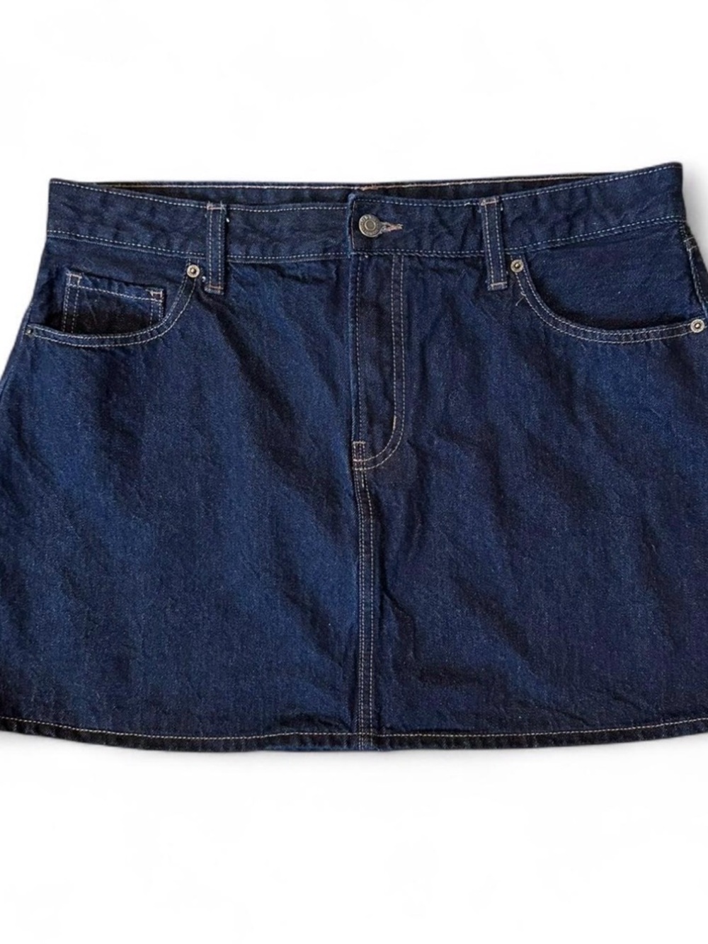 Old‎ Navy Dark Blue Denim Mini Skirt High Rise